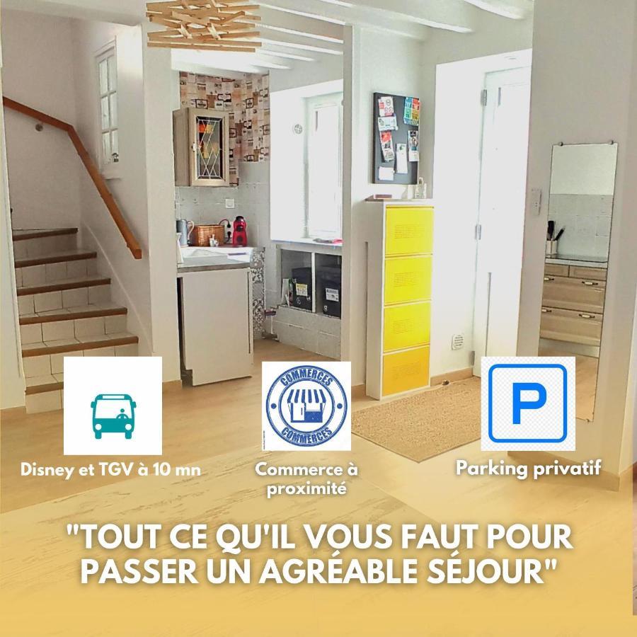 L'Essentiel, Proche De Disneyland Paris 2 Chambres Et 2 Sdb Chessy  Eksteriør bilde